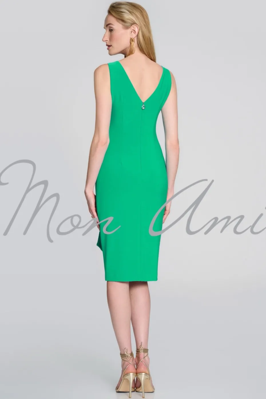 Signature by Joseph Ribkoff Cascade Dress in Noble Green 242712