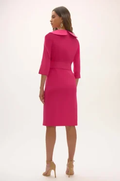 Signature by Joseph Ribkoff Taffeta Dress in Geranium 252718