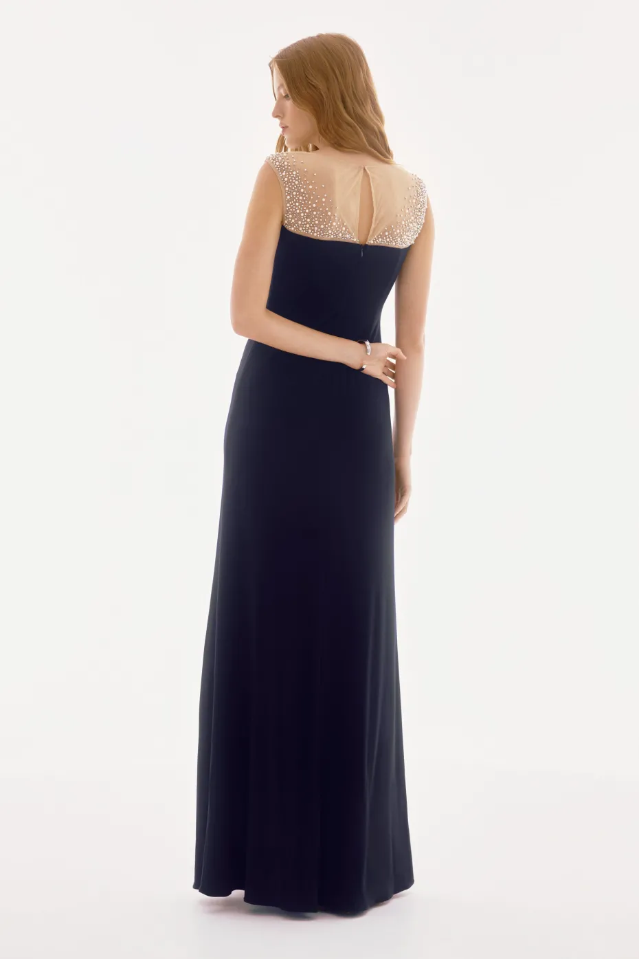 Signature by Joseph Ribkoff Bejewelled Gown in Midnight 251713