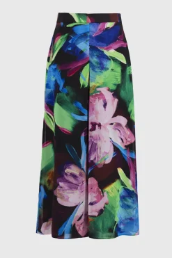 Signature by Joseph Ribkoff Wide Leg Pant in Black Brights 251771