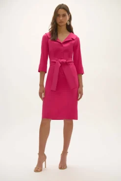 Signature by Joseph Ribkoff Taffeta Dress in Geranium 252718