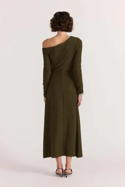 Staple the Label Mason Midi Dress in Khaki