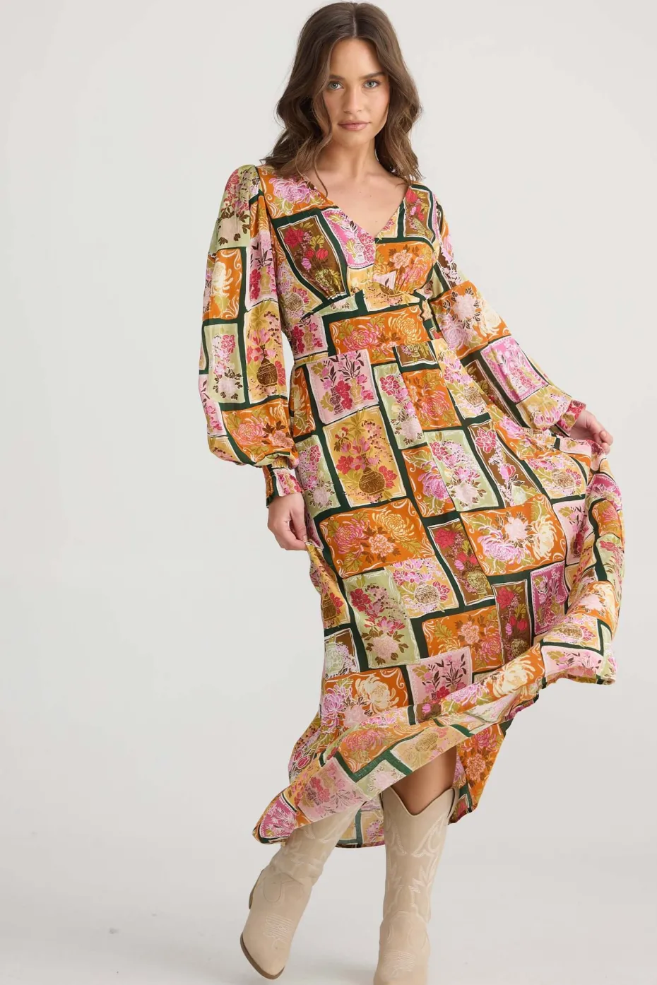 Talisman Ellie Dress in Postcard Petals