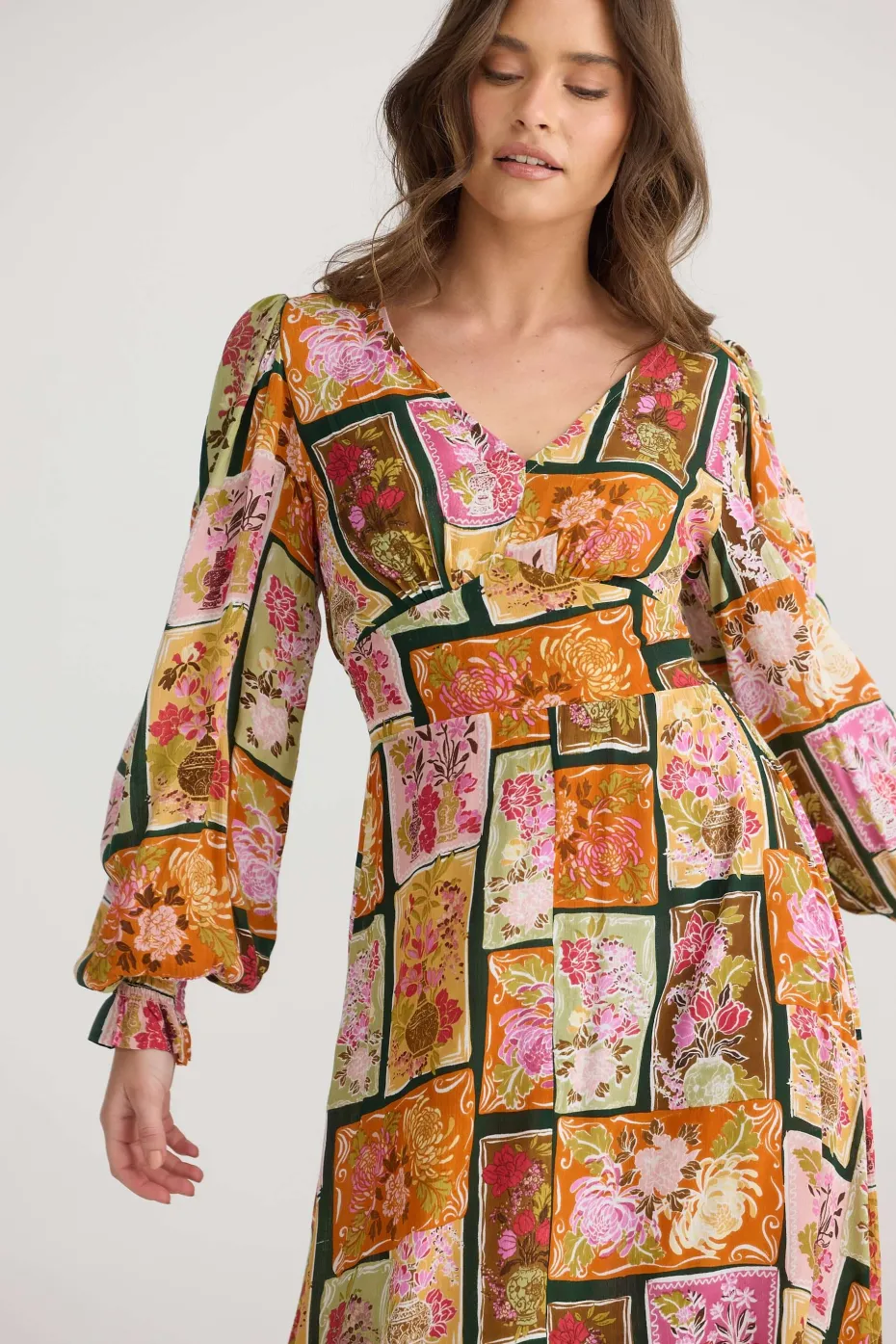 Talisman Ellie Dress in Postcard Petals