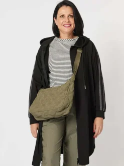 Threadz Demi Long Sweat Jacket in Black