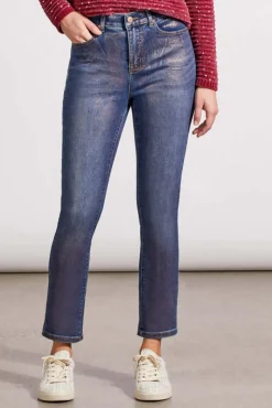 Tribal Sophia Curving Hugging Slim Ankle 28" Jean in Rose Gold