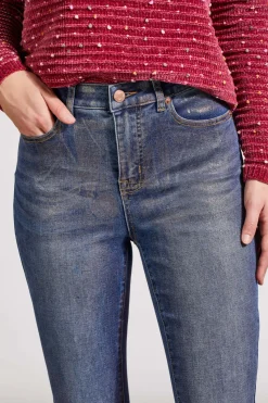 Tribal Sophia Curving Hugging Slim Ankle 28" Jean in Rose Gold