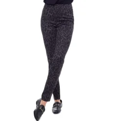 UP! 31 Inch Ponte Full Length Slim Pant in Cheetah 67925UP