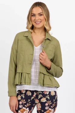 Vassalli Denim Jacket in Sage