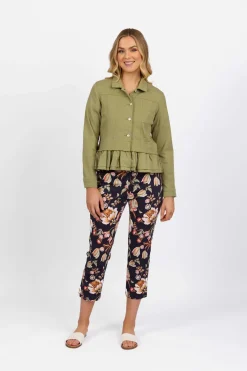 Vassalli Denim Jacket in Sage