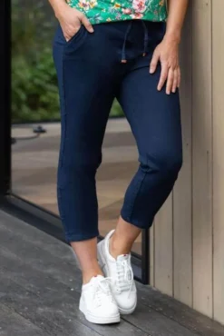 Vassalli Drawstring Pant in Ink 5790