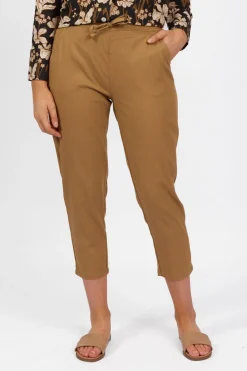 Vassalli Drawstring Pant in Caramel 5790