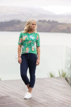 Vassalli Drawstring Pant in Ink 5790