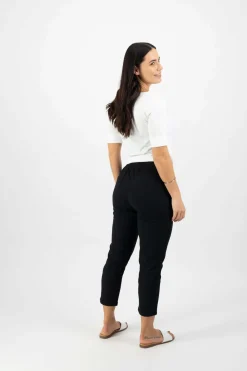 Vassalli Drawstring Pant in Black 5790