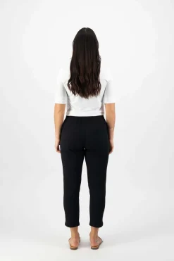 Vassalli Drawstring Pant in Black 5790