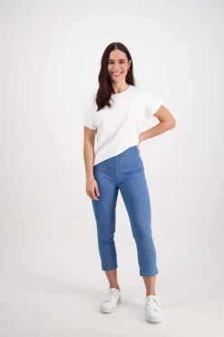 Vassalli Skinny Leg 7/8 Jean in Light Denim 271CS