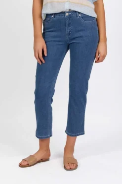 Vassalli Slim Ankle Grazer Jean in Blue Hue 5960