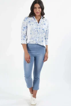 Vassalli Slim Leg 7/8 Jean in Ice 274