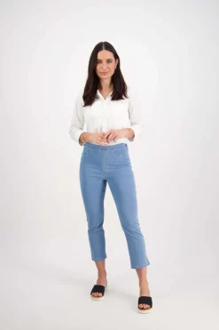 Vassalli Slim Leg 7/8 Jean in Ice 274