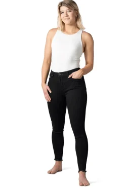 Wakee Fray Hem Jean in Black