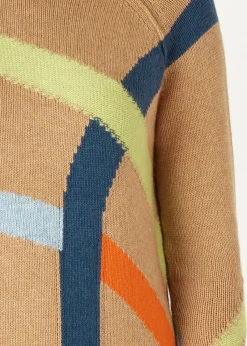 Zaket & Plover Road Map Jumper in Camel