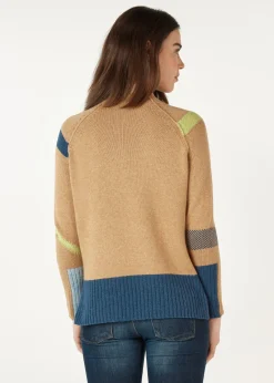 Zaket & Plover Road Map Jumper in Camel